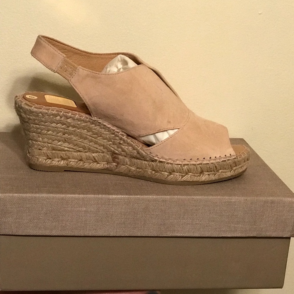 KANNA Suede Wedge Espadrilles
